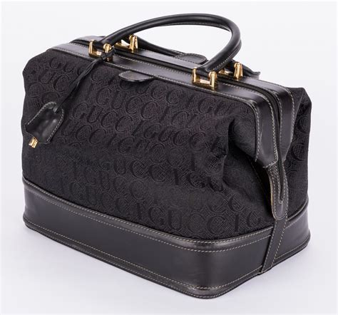 black gucci doctor bag|Black Leather Doctors Bag .